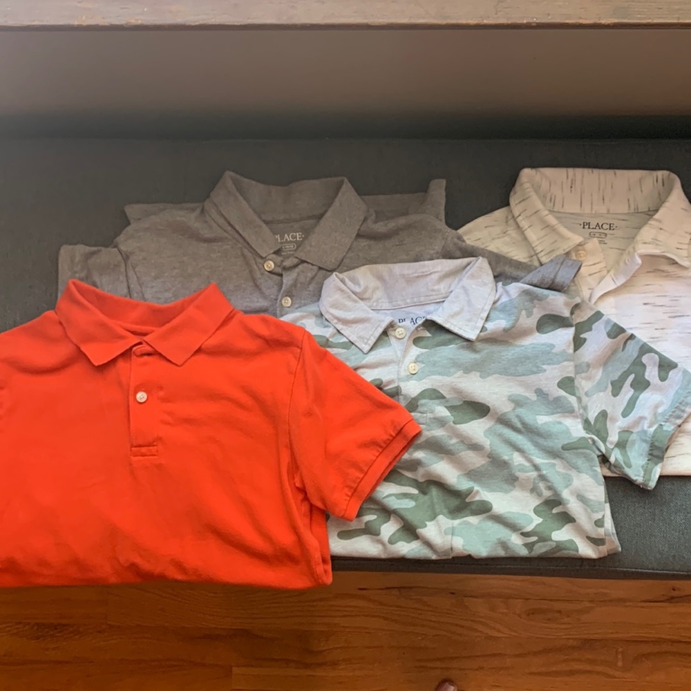 (4) Children’s Place boys size Large polos